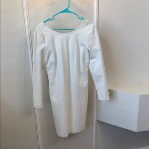 Banana Republic Elegant White Long Sleeve Dress